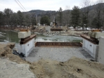 Pouring the northeast abutment